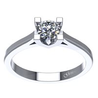 Ring Gemoro Woman Solitari in White Gold Diamante 0.19 Ct TSS711BIA19 - TSS711BIA19